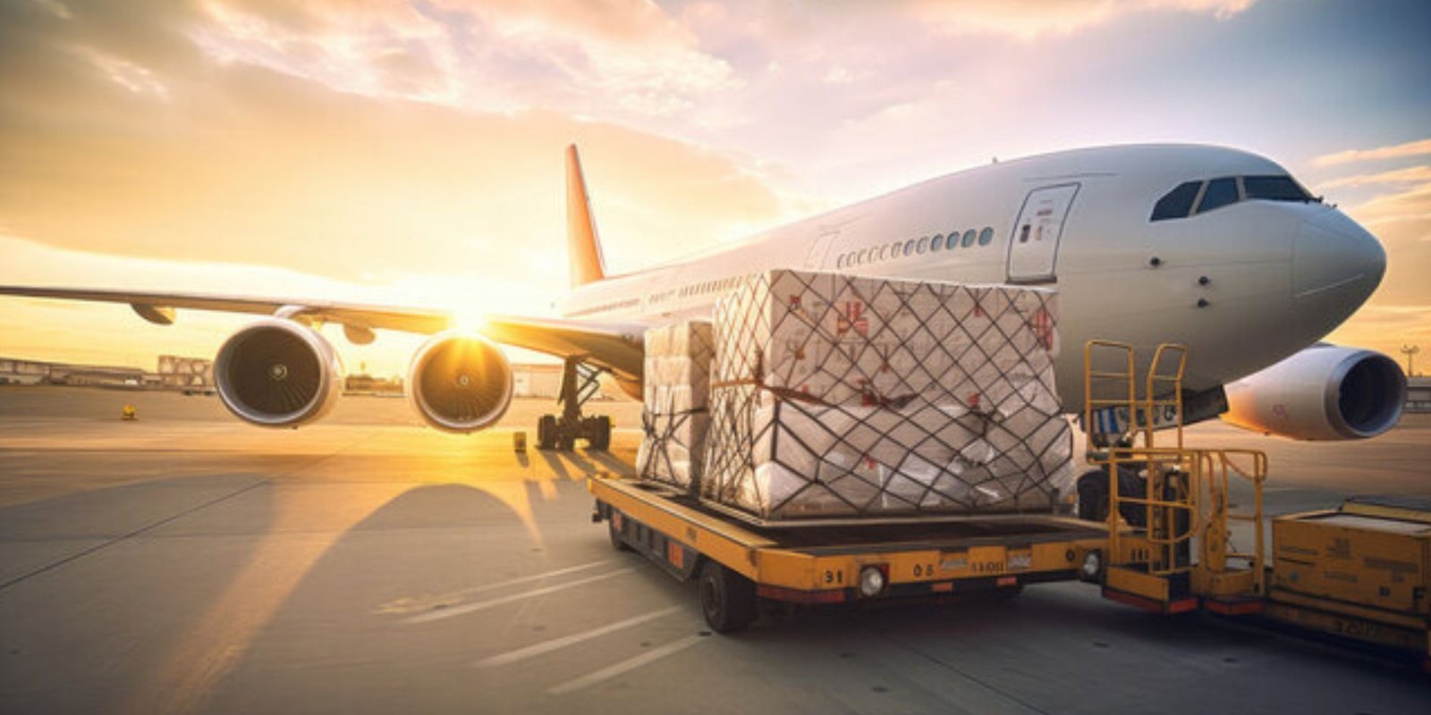 Air cargo prepared for shipping from China to Africa